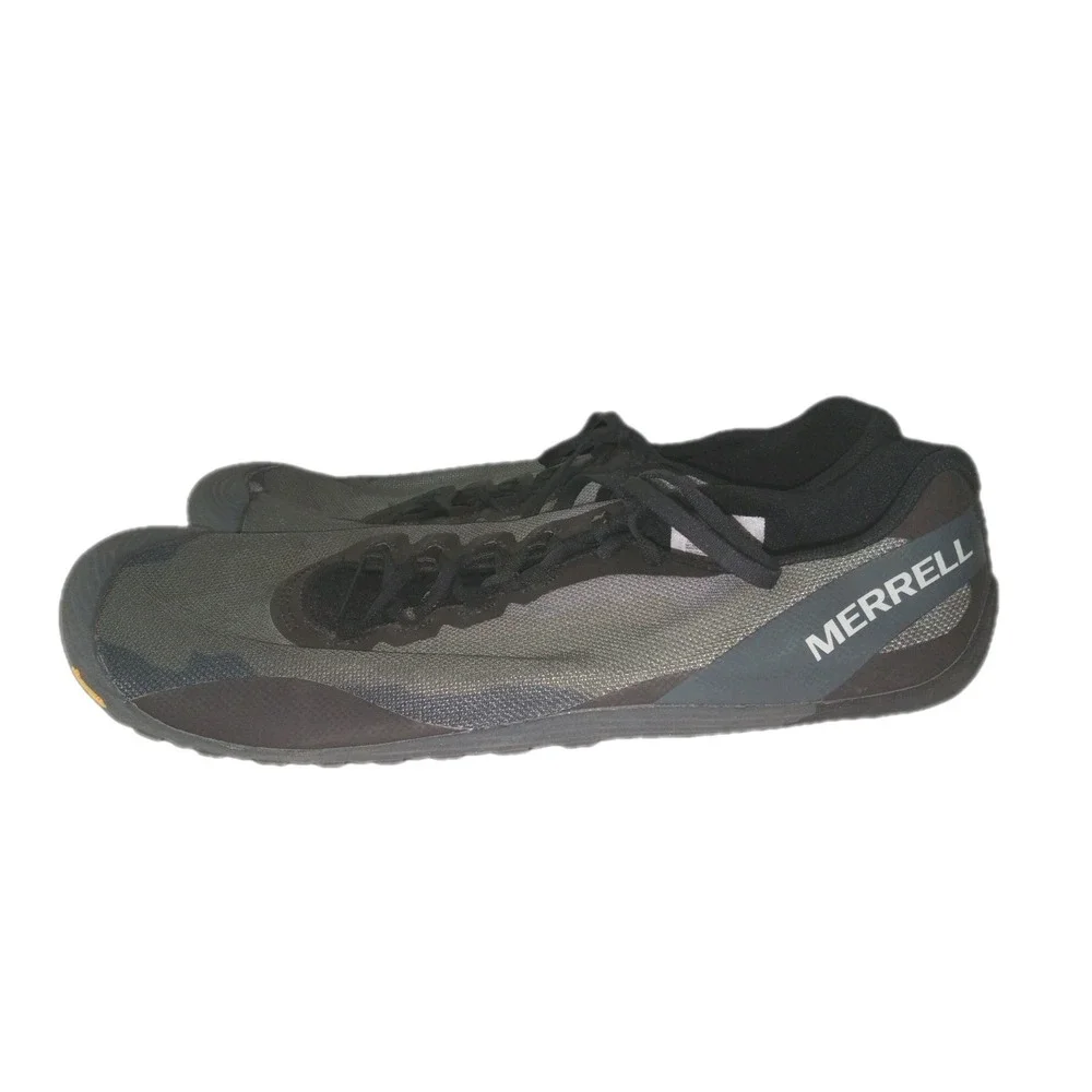 Merrell‎ Men's Gray Vapor Glove 4 Barefoot Trail Running Shoes Size 14